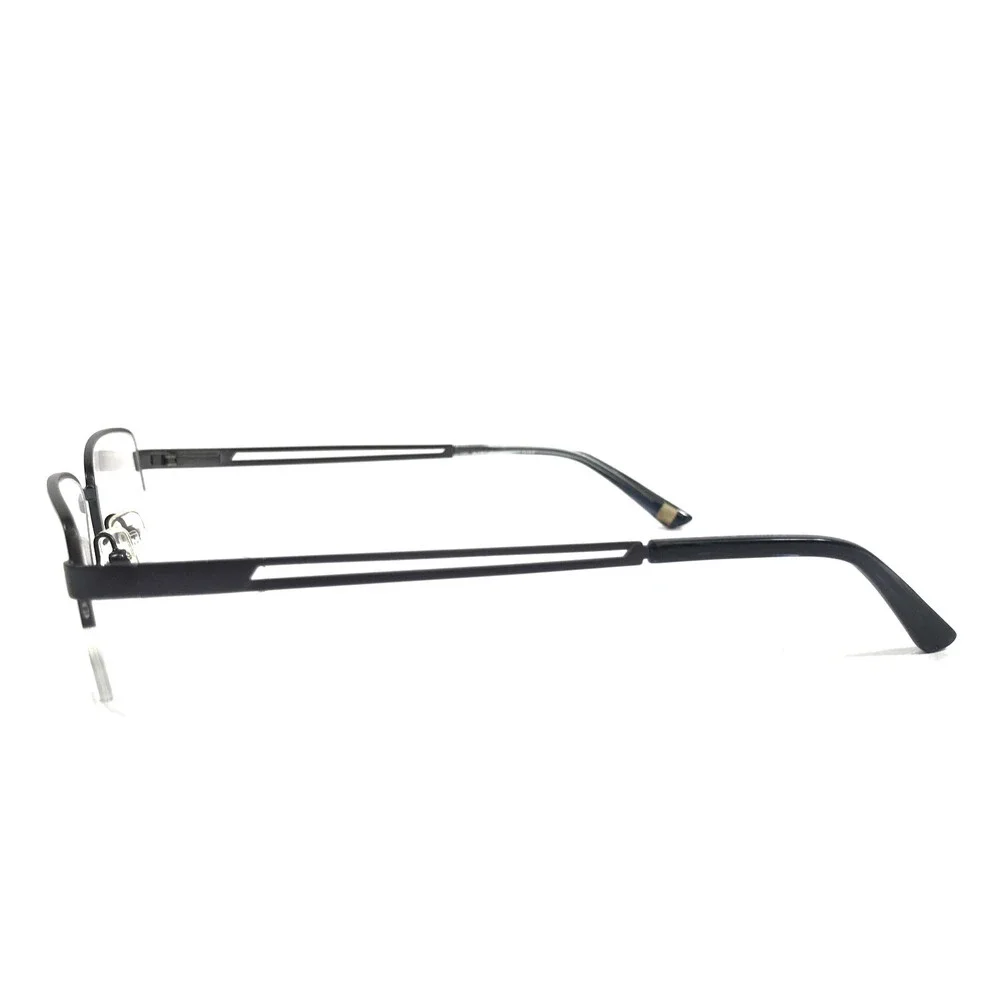 Marchon NYC Eyeglasses Frames PINE STREET 434 Blue Rectangle Half Rim 55-17-145